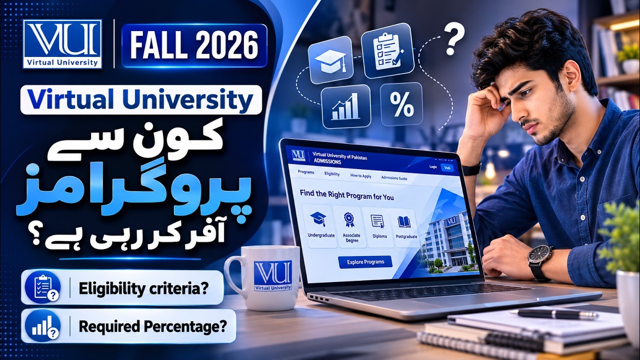 Which Programs Is Virtual University Offering in Fall 2026? | Eligibility Criteria & Admission Guide