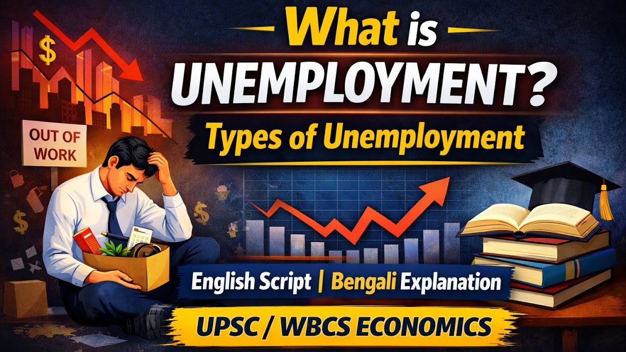 Unemployment & Its Types Explained | Economics for UPSC/WBCS | English + Bengali