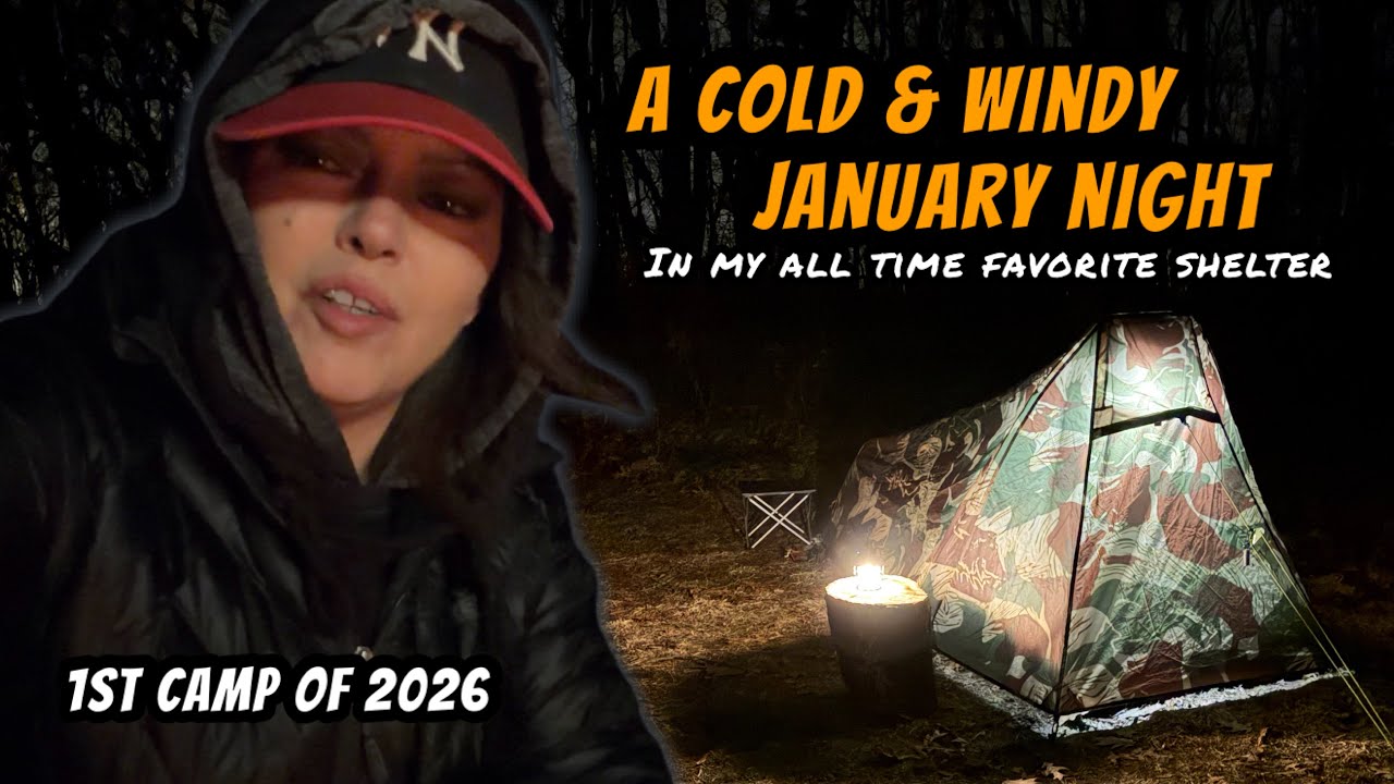 Cold Weather Campout In The Dragoon Ridgeback Bivy Tent | First Camp of 2026 | Food & Fire