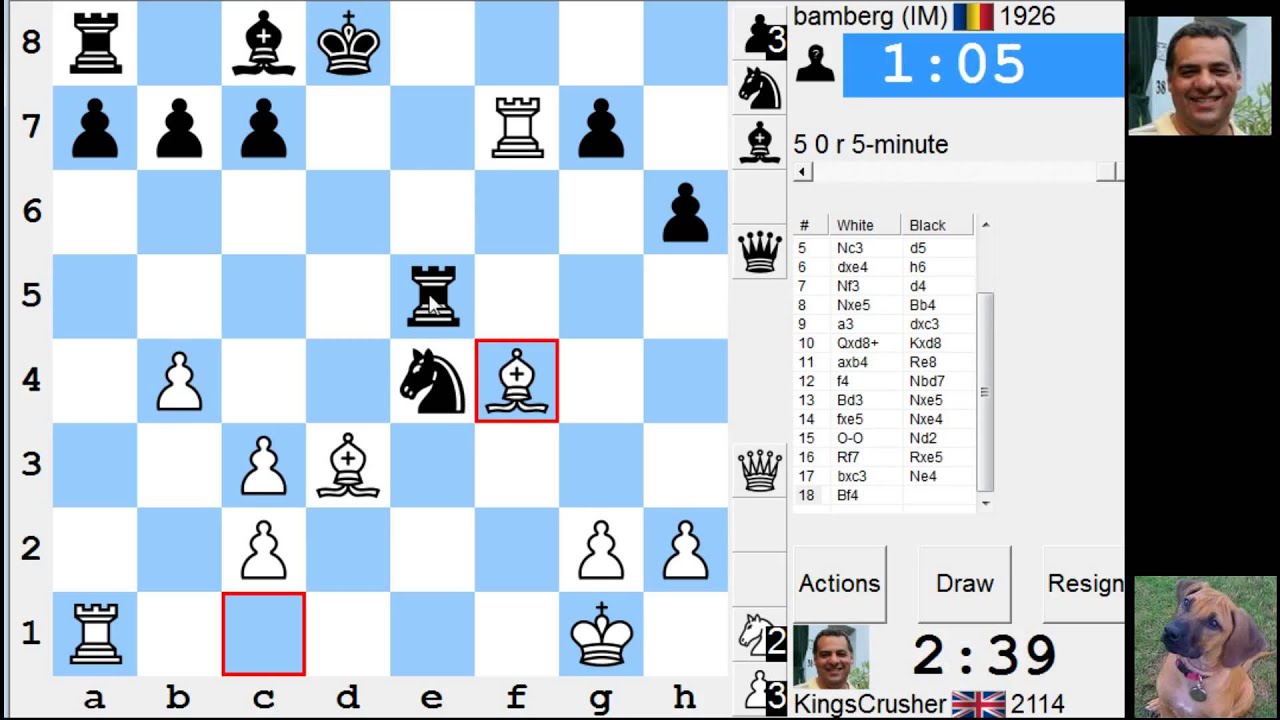 LIVE Blitz #2393 (Speed) Chess Game: White vs IM bamberg in Réti: Pirc-Lisitsin gambit