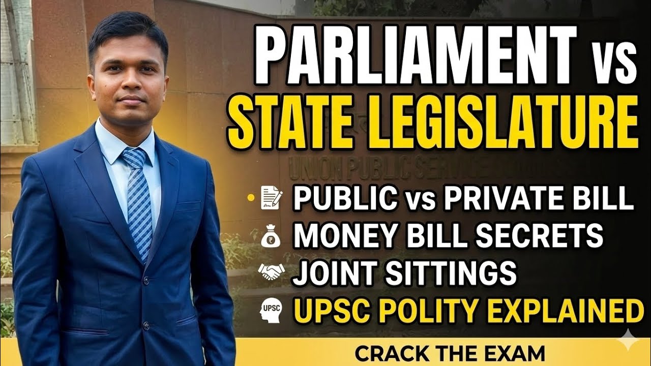 Parliament vs State Legislature:Full Comparison| UPSC Polity | Adjournment,Prorogation & Dissolution