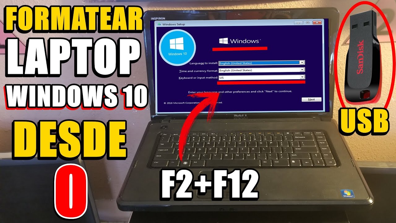 Como Formatear una Laptop o PC para Instalar el Windows 10 desde una Memoria USB (SUPER EXPLICADO)