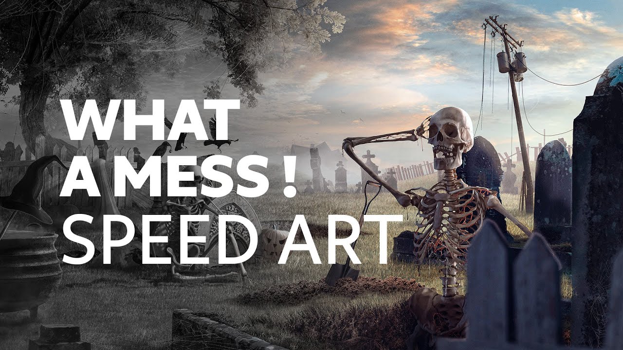 What A mess ! | Halloween Manipulation Speed Art