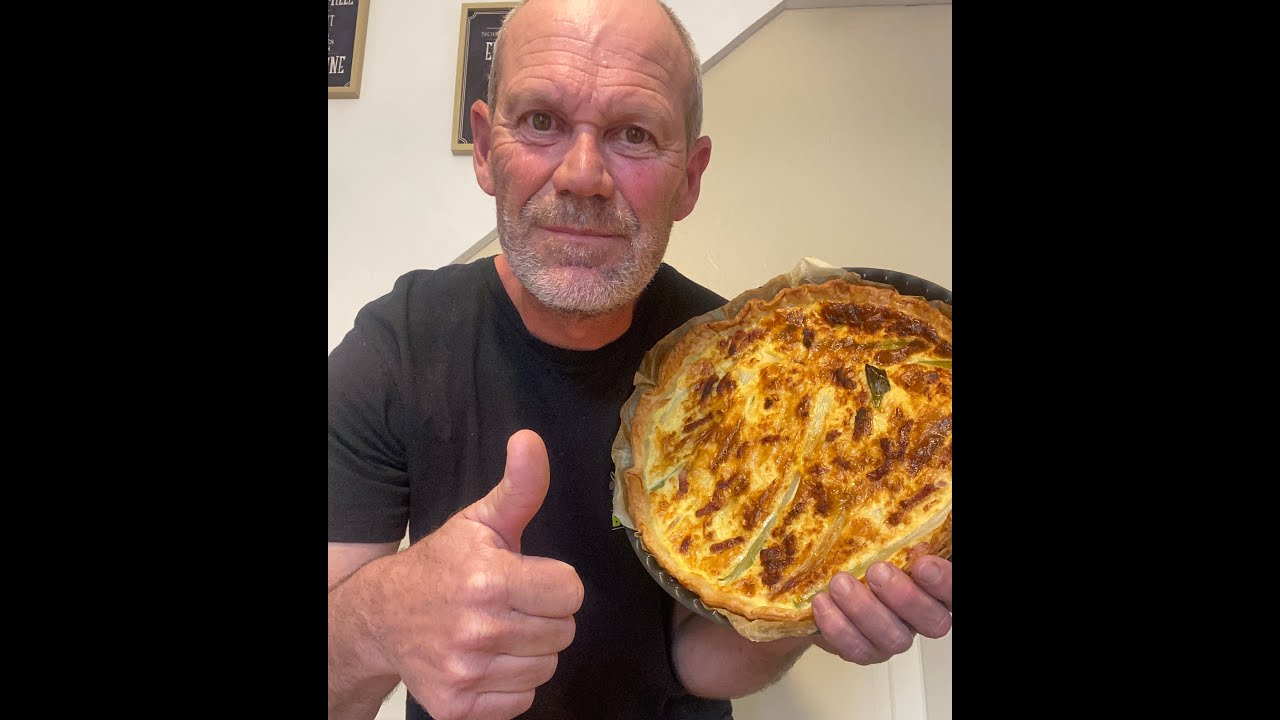 QUICHE AUX POIREAUX SAUVAGES ET POIREAUX EN VINAIGRETTE