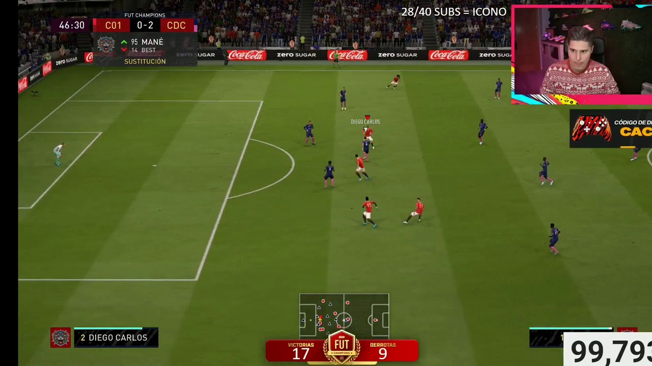 Me encuentro a cacho en fut champions, llora e insulta muchisimo