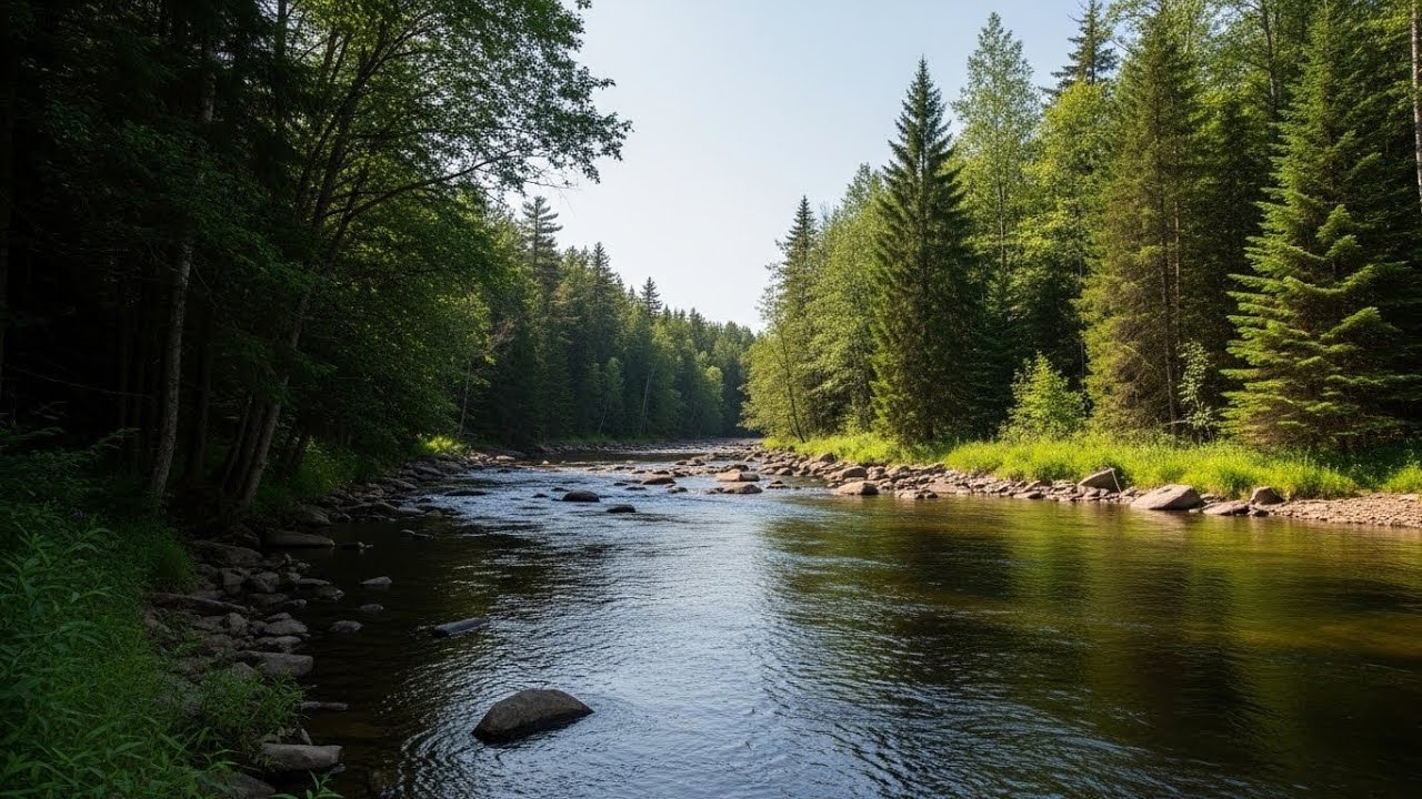 Peaceful River Sound Ambience 🌊 Gentle Flowing Water for Deep Sleep and Relaxation #710
