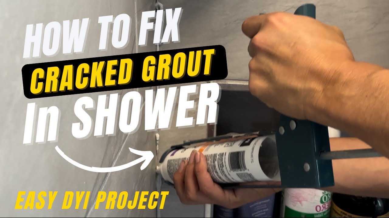 How to Repair Cracked and Worn Grout in Shower EASY
