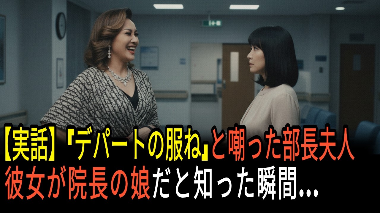 【実話】「デパートの服ね」と嘲笑した部長夫人  彼女が院長の娘と知った瞬間、全てが崩れ落ちた