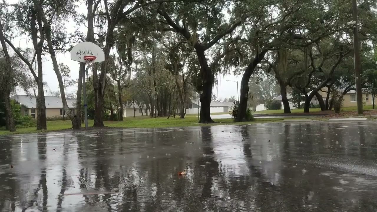 30 Minutes of Rain at the Basketball Court 🏀🌧️ | Relaxing Rain Sounds for Peaceful Mind