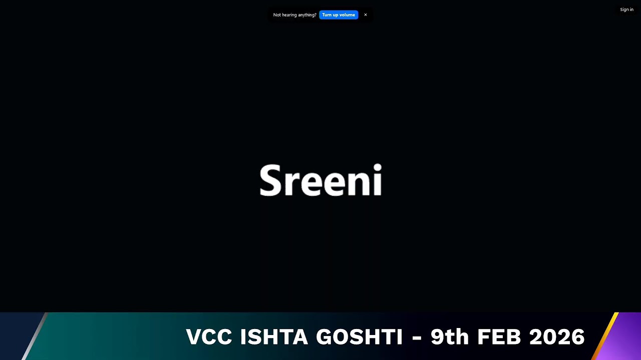 VCC Ishta Goshti - 9 February -2026