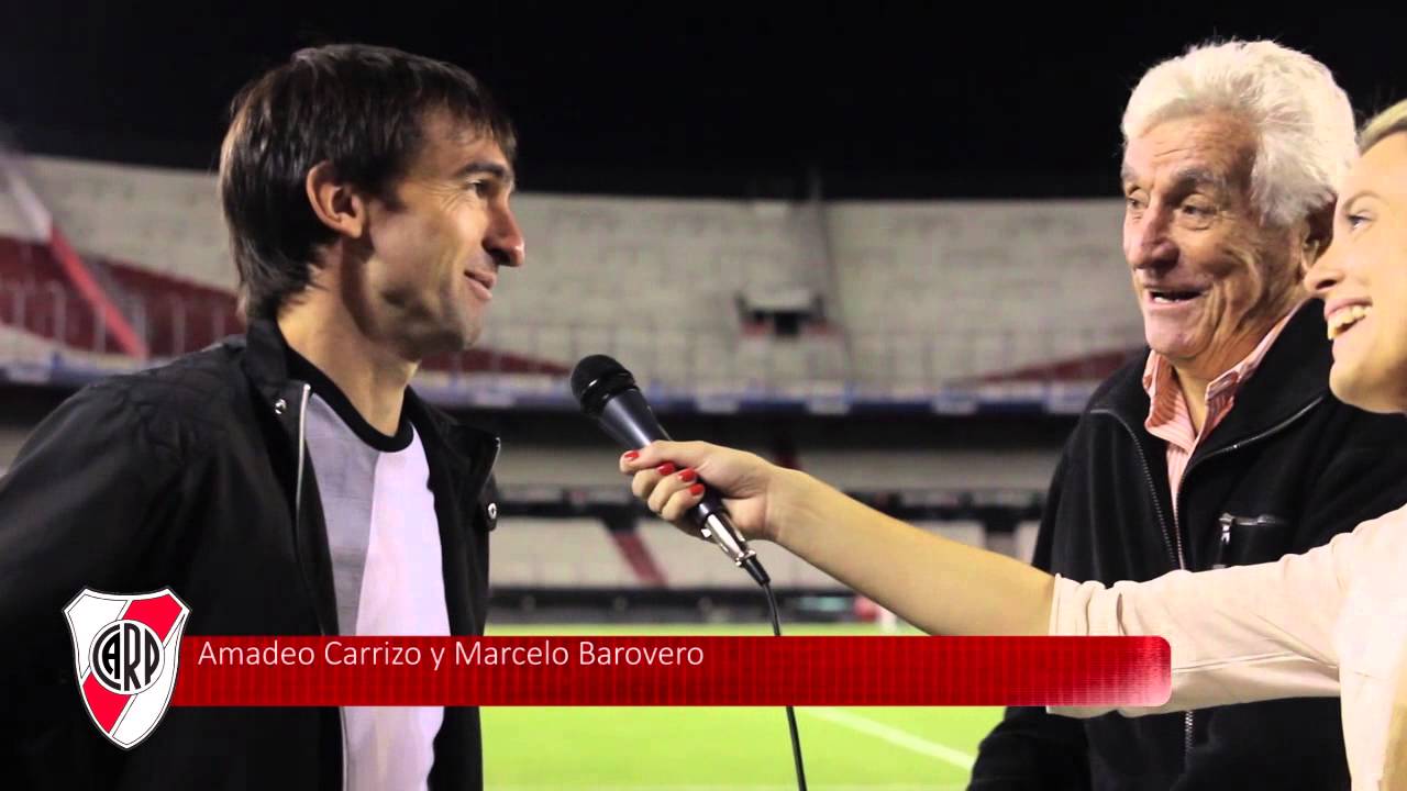 Amadeo Carrizo y Marcelo Barovero, en la previa del homenaje