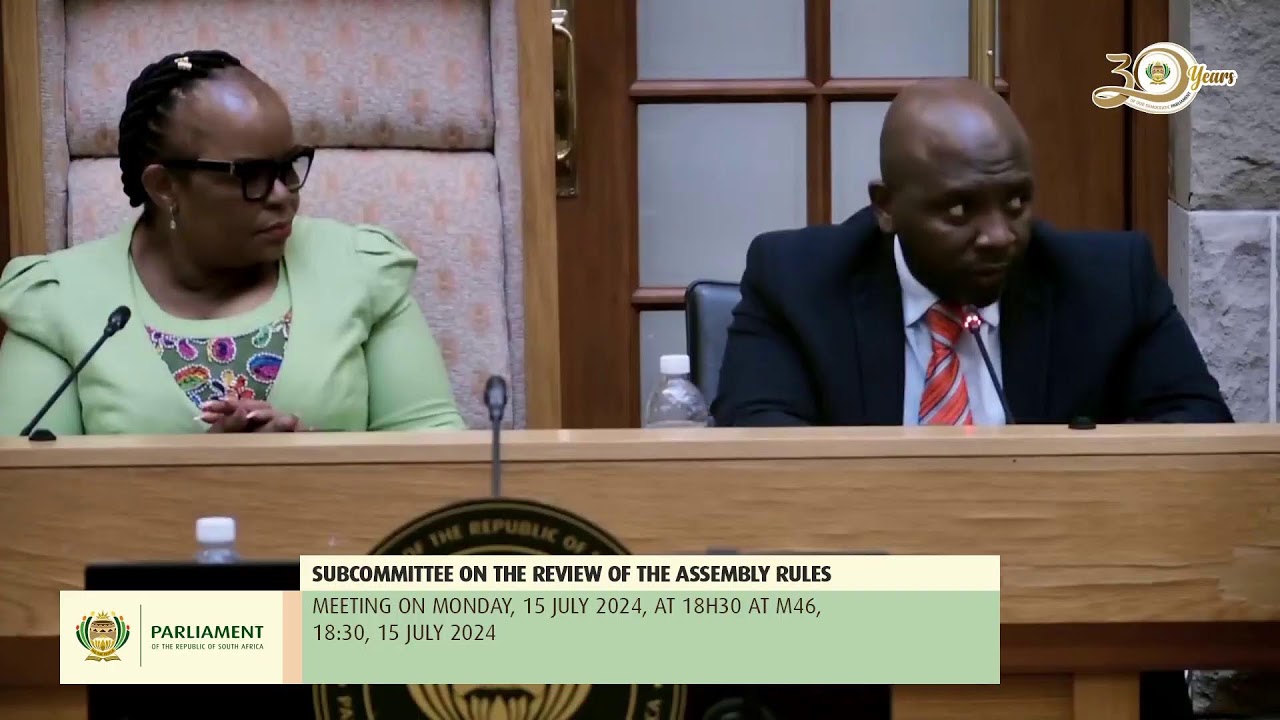 Subcommittee on the Review of the Assembly Rules, 15 July 2024