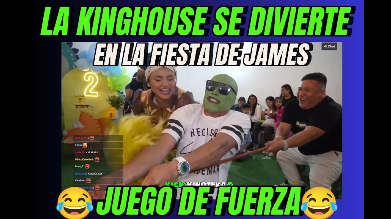 🎉 LA KINGHOUSE SE DIVIERTE EN LA FIESTA DE FAMES😂 | 🎮JUEGO DE FUERZA 💪