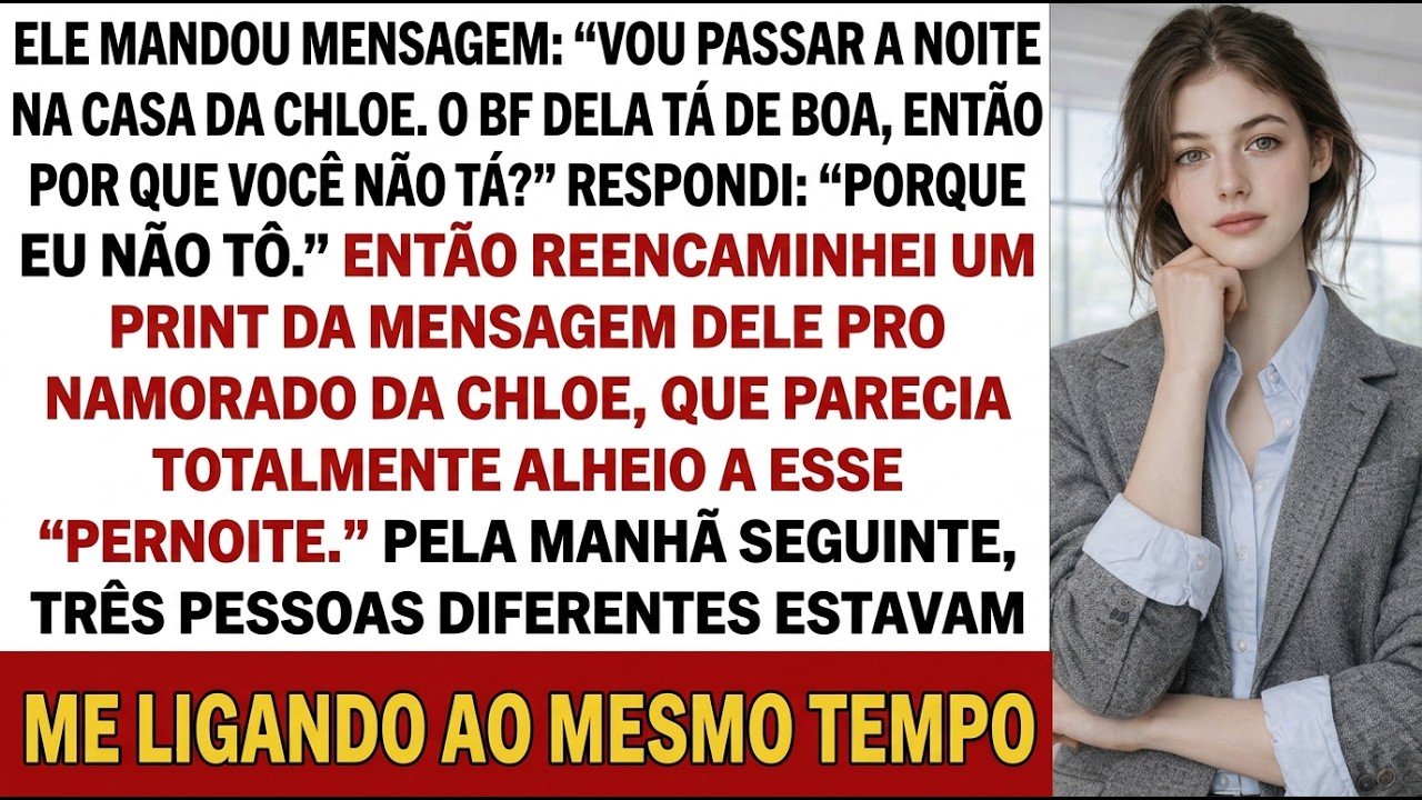 Ele escreveu: “Vou dormir na Chloe. O namorado dela aceita. E você?”
