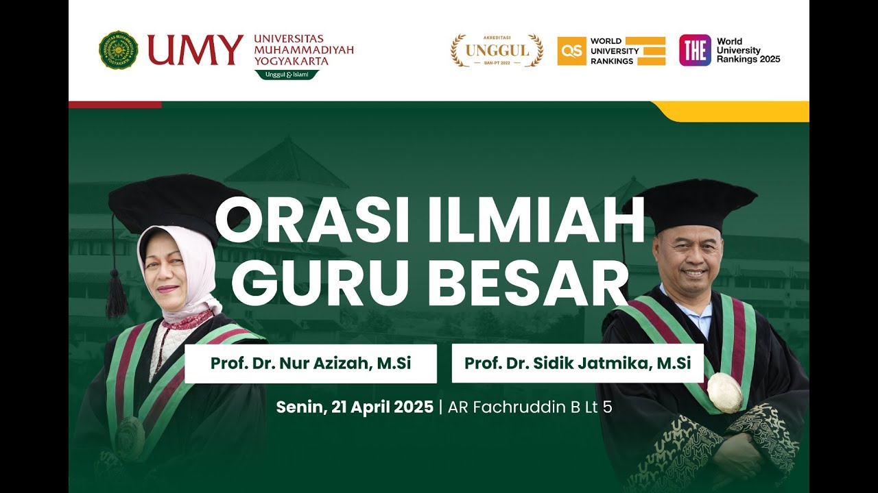 RAPAT SENAT TERBUKA | ORASI ILMIAH GURU BESAR UNIVERSITAS MUHAMMADIYAH YOGYAKARTA