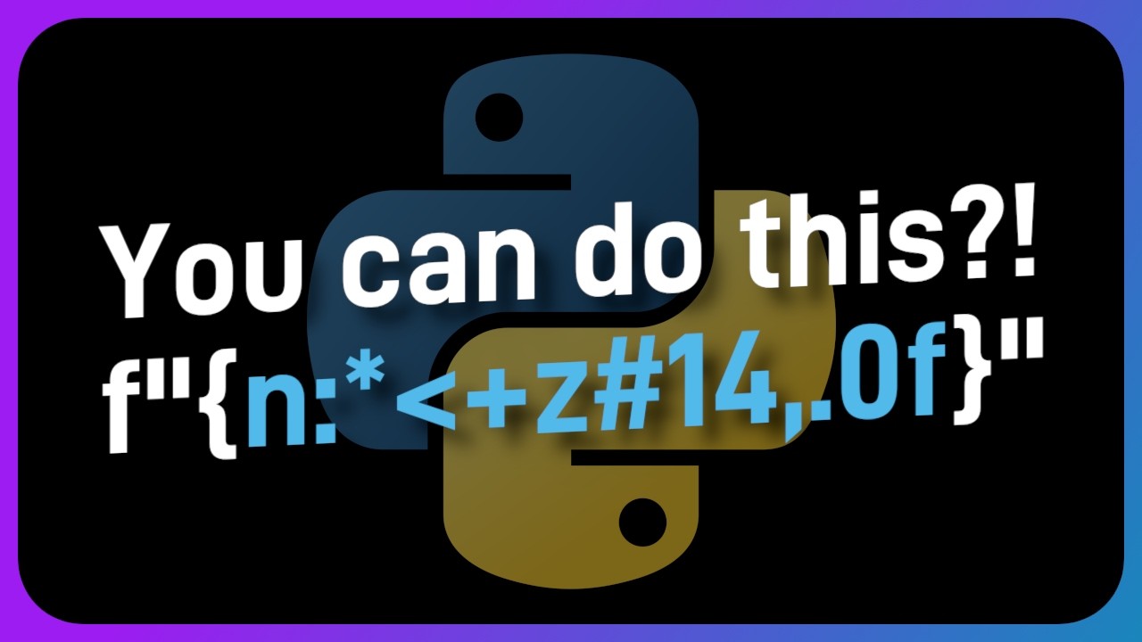 F-string format specifications are INSANELY POWERFUL