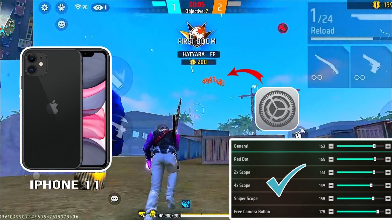 iphone 11 free fire sensitivity settings l ⚙️ iphone 11 free fire headshot settings l ⚙️