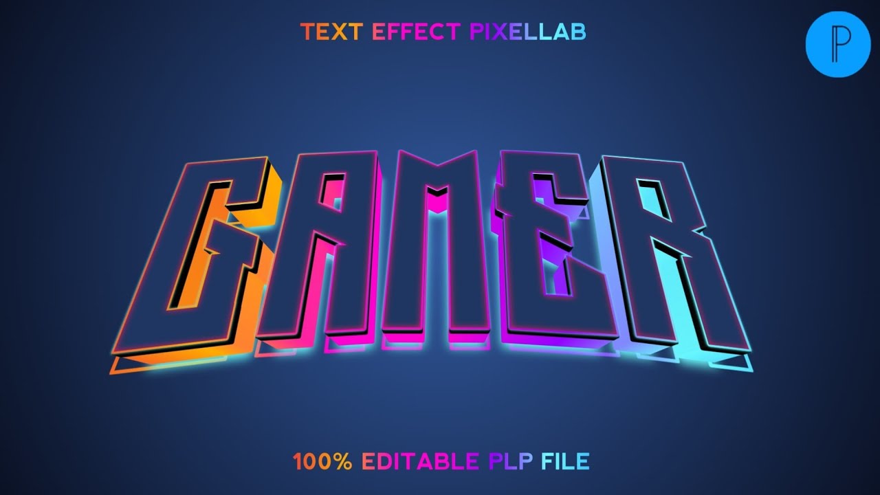 100% Editable! Gamer Text Effect in PixelLab | + Free PLP File