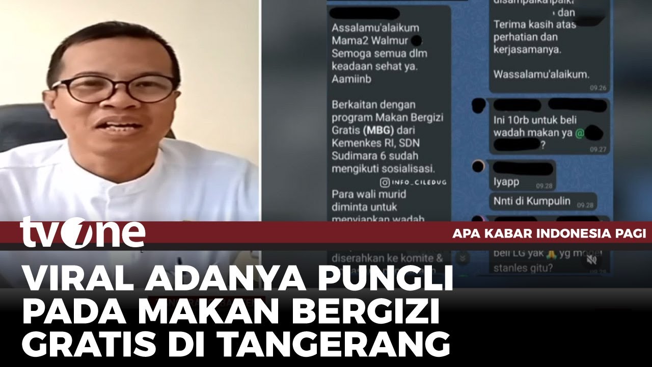 Kepala Sekolah SDN Sudimara 6 Buka Suara Terkait Adanya Pungli MBG di Sekolah | AKIP tvOne