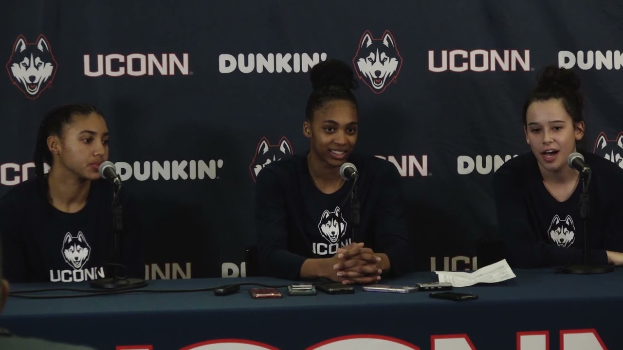 Azzi Fudd, Aubrey Griffin, Lou Lopez Senechal Press Conference - 11/14 Vs Texas