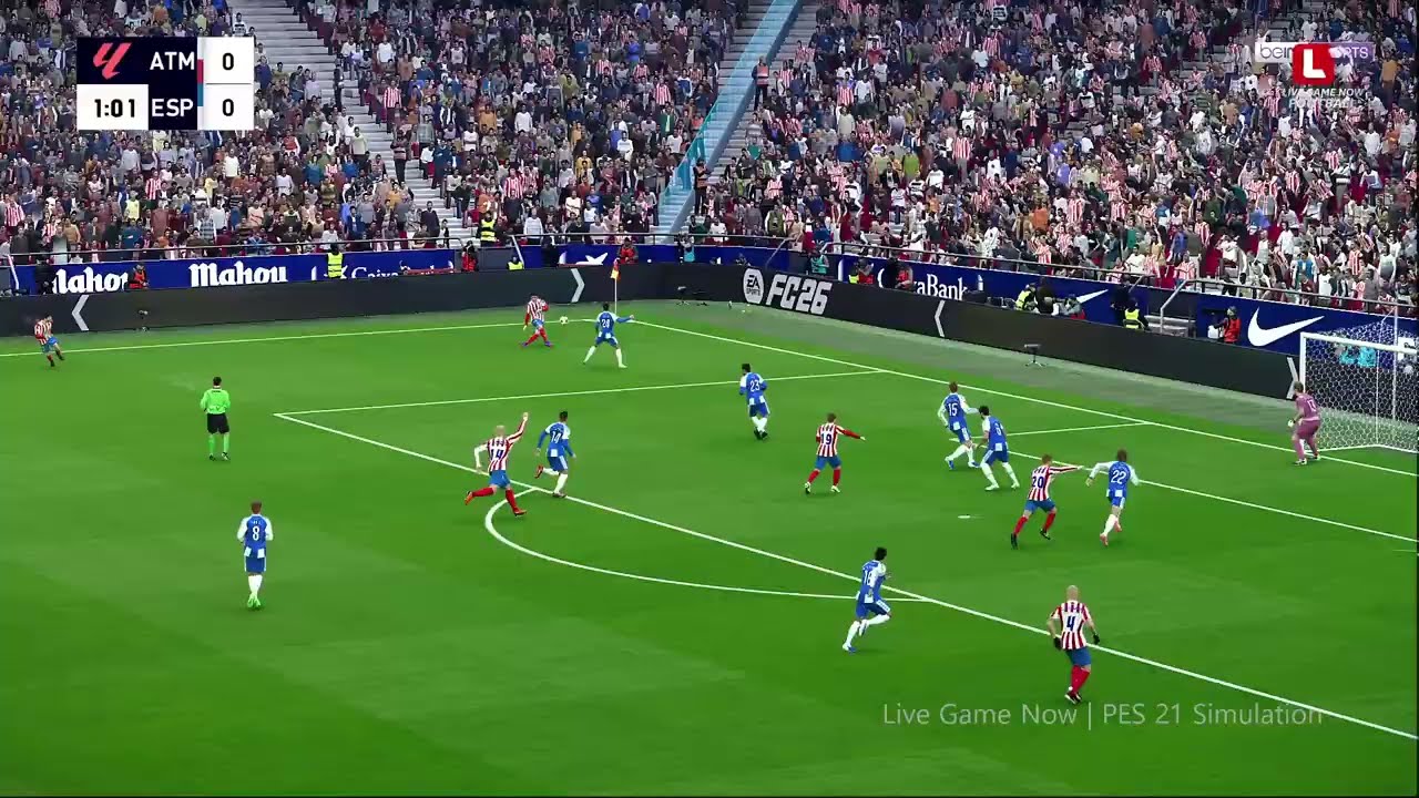 Atletico Madrid vs Espanyol | La Liga 2026 | Live Match Today | eFootball PES 21 Gameplay
