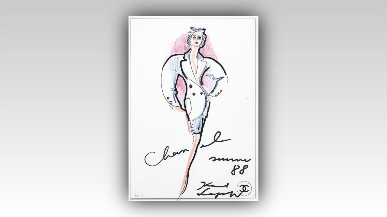 Karl Lagerfeld, dessins de mode [fashion designs, Fine Art]