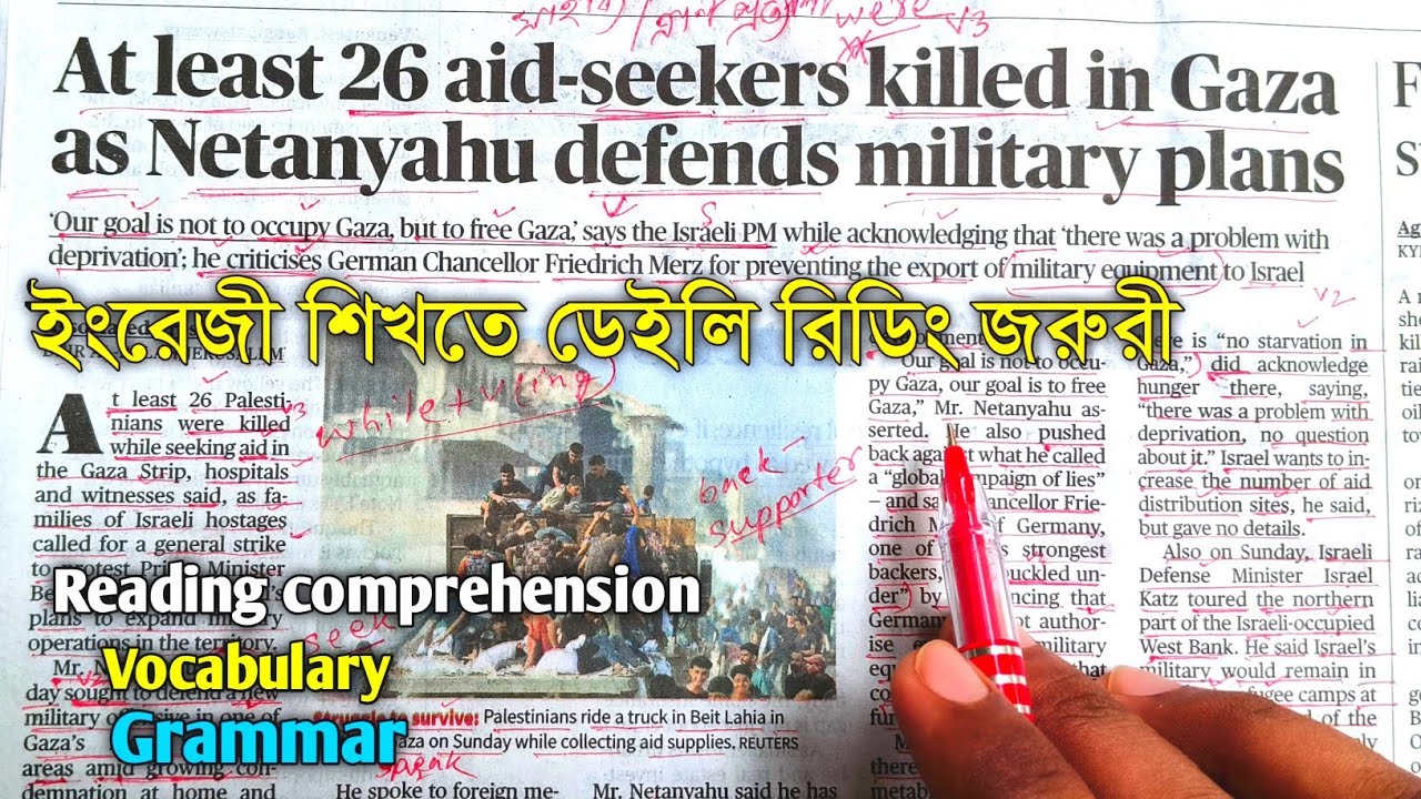 Newspaper reading || The Hindu newspaper Analysis  || Learn English through newspaper in Bangla 