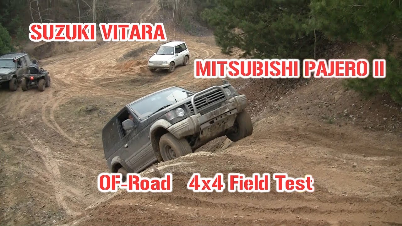 Suzuki Vitara and Mitsubishi Pajero II - Off-Road - 4x4  Field Test Poland - Full Movie