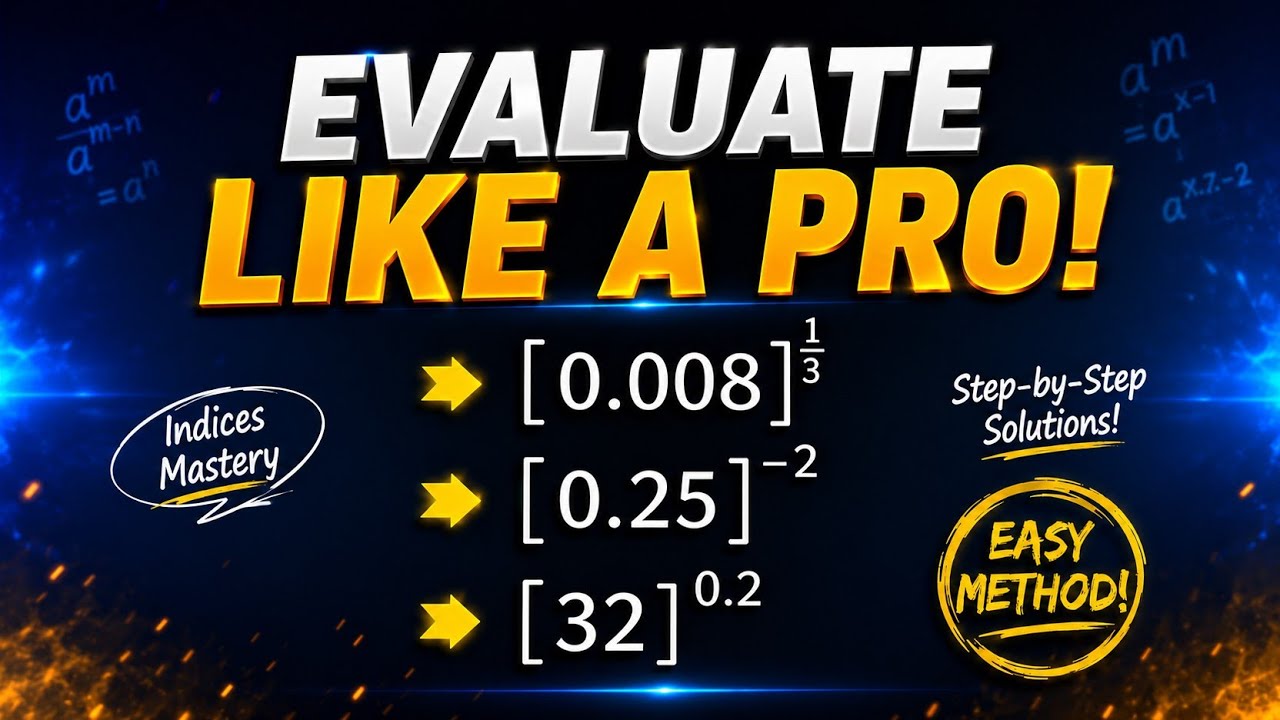 How to solve problems on Indices||Decimal power and bases#jamb #waec #neco #gce #wellexplaned