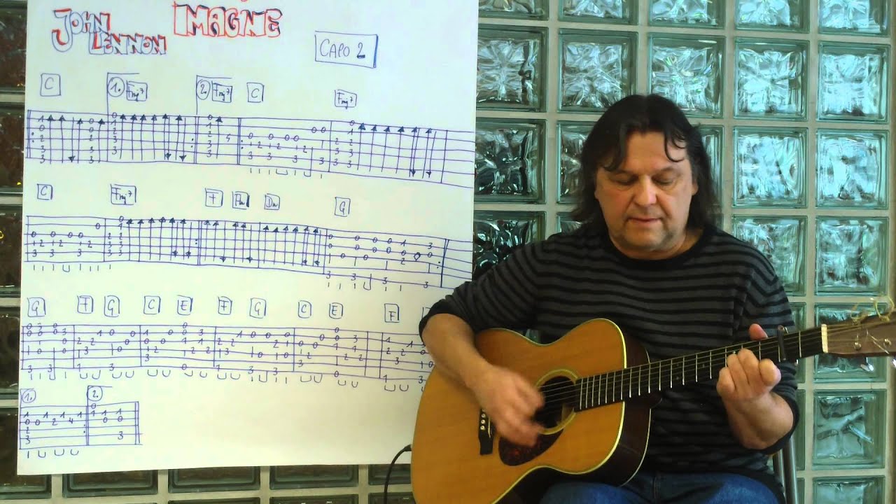Fingerstyle Guitar Lesson #75: IMAGINE (John Lennon)