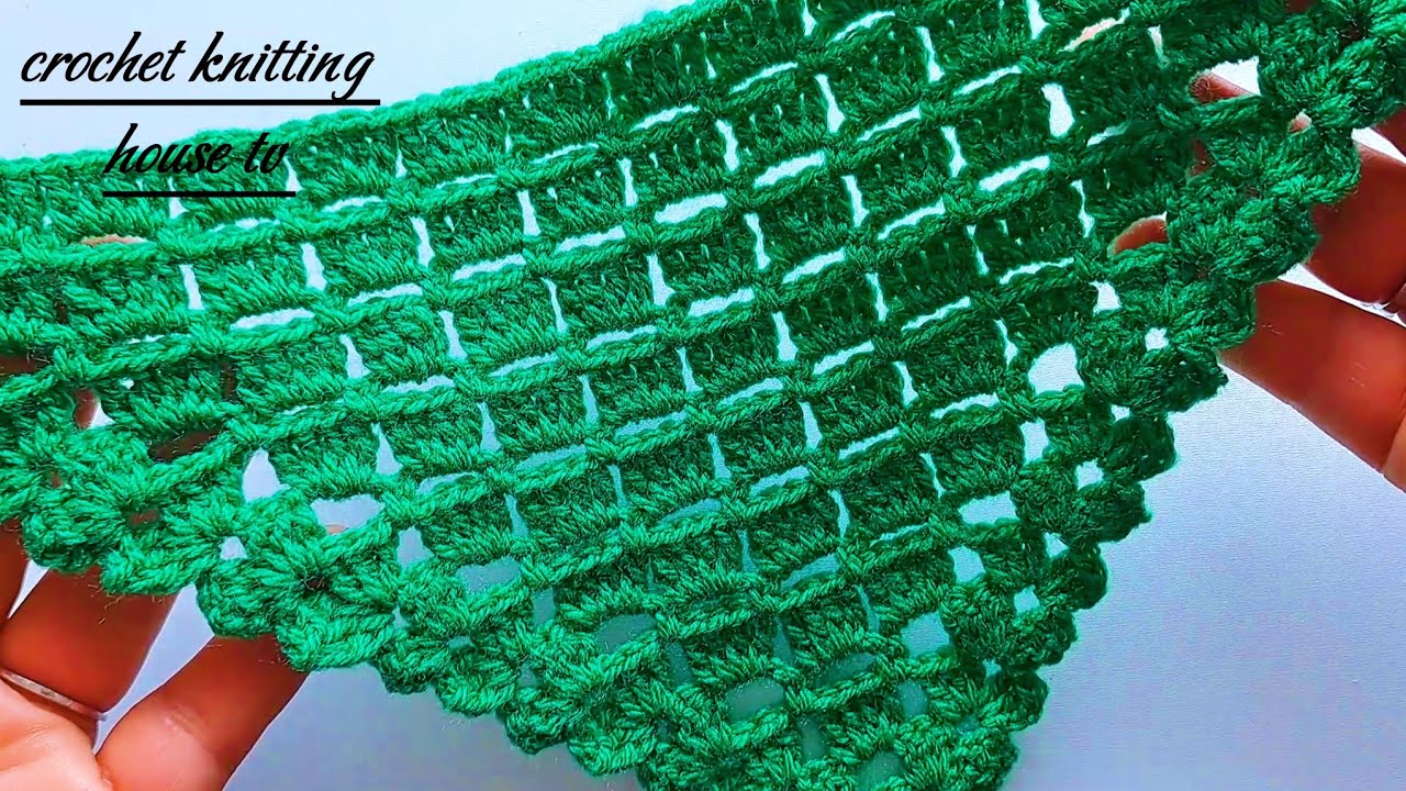 Crochet facile❗️comment faire un beau &joli châle au crochet triangle💯 pour débutants/crochet shawl 
