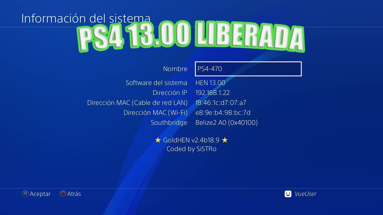 👌 PS4 13.00 LIBERAR CONSOLA GoldHEN v2.4b18.9 👌
