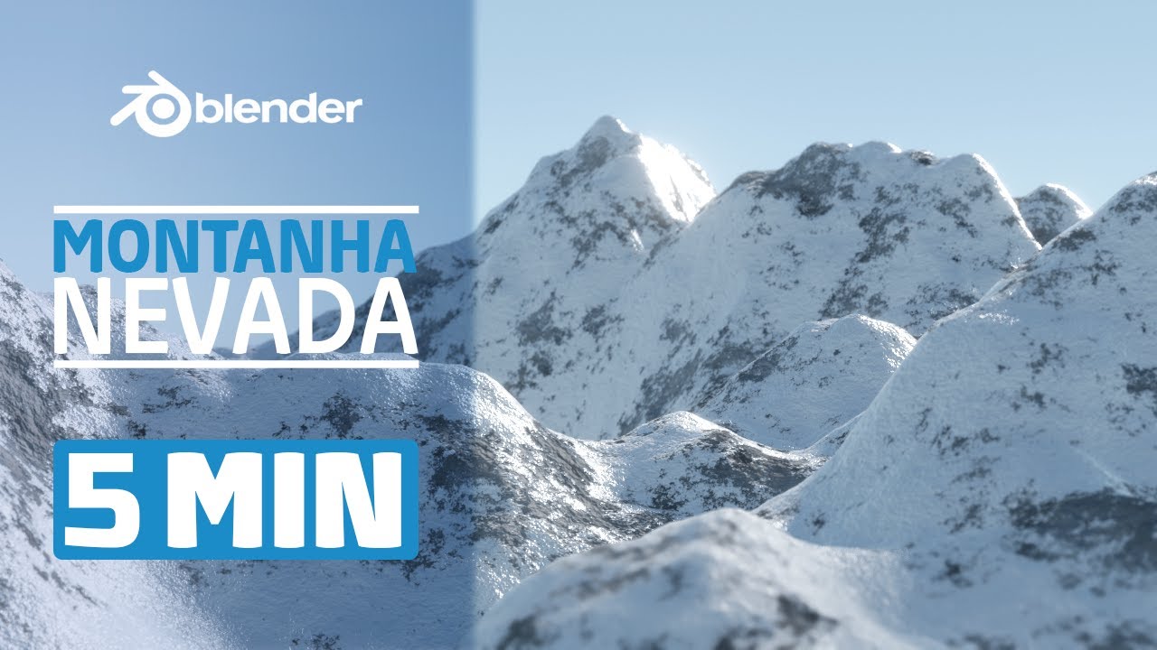 Como Criar uma Montanha Nevada em 5 Minutos | Tutorial Blender 3D