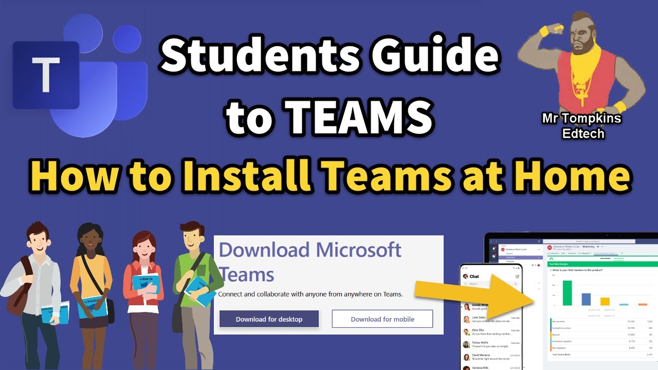 Руководство для студентов по Microsoft Teams &mdash; Установка Teams на ваше устройство дома