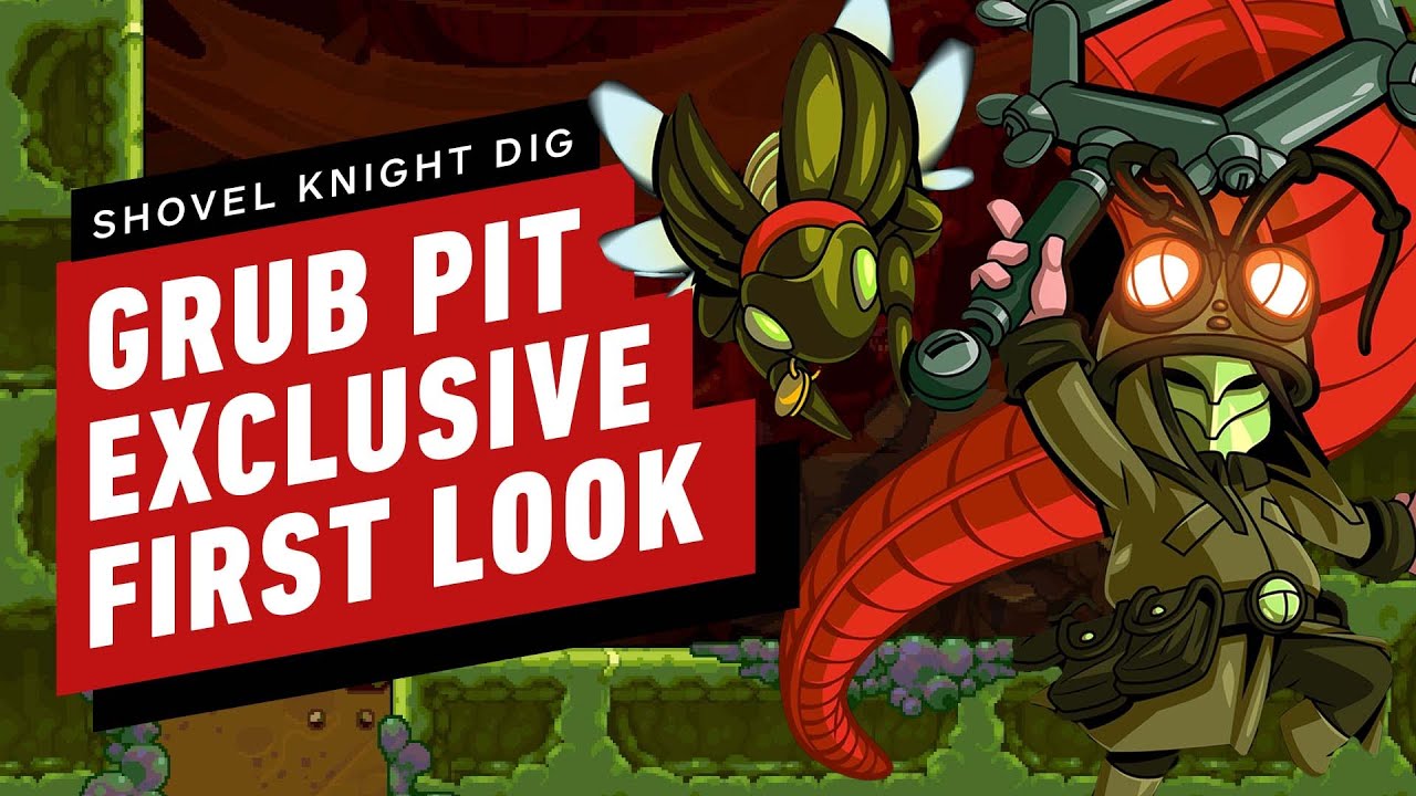 Shovel Knight Dig Gameplay - The Grub Pit and Hive Knight Boss Fight