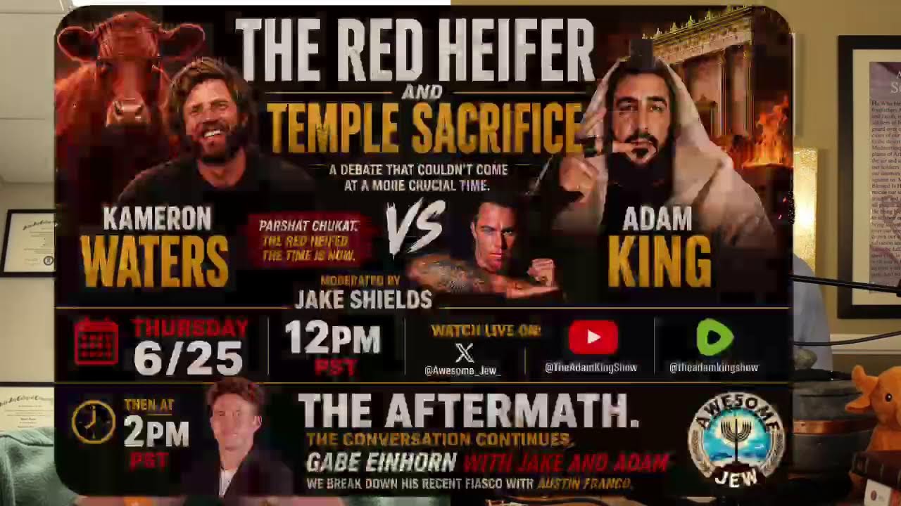Red Hiefer Ash Give Away - Jake Shields - Gabe Einhorn - Alex Jones - Parshat Chukat Special!!!!