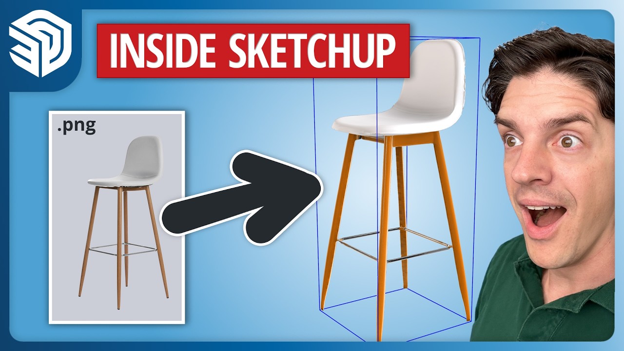 Взлом SketchUp с помощью ИИ для генерации 3D-моделей из любого изображения.