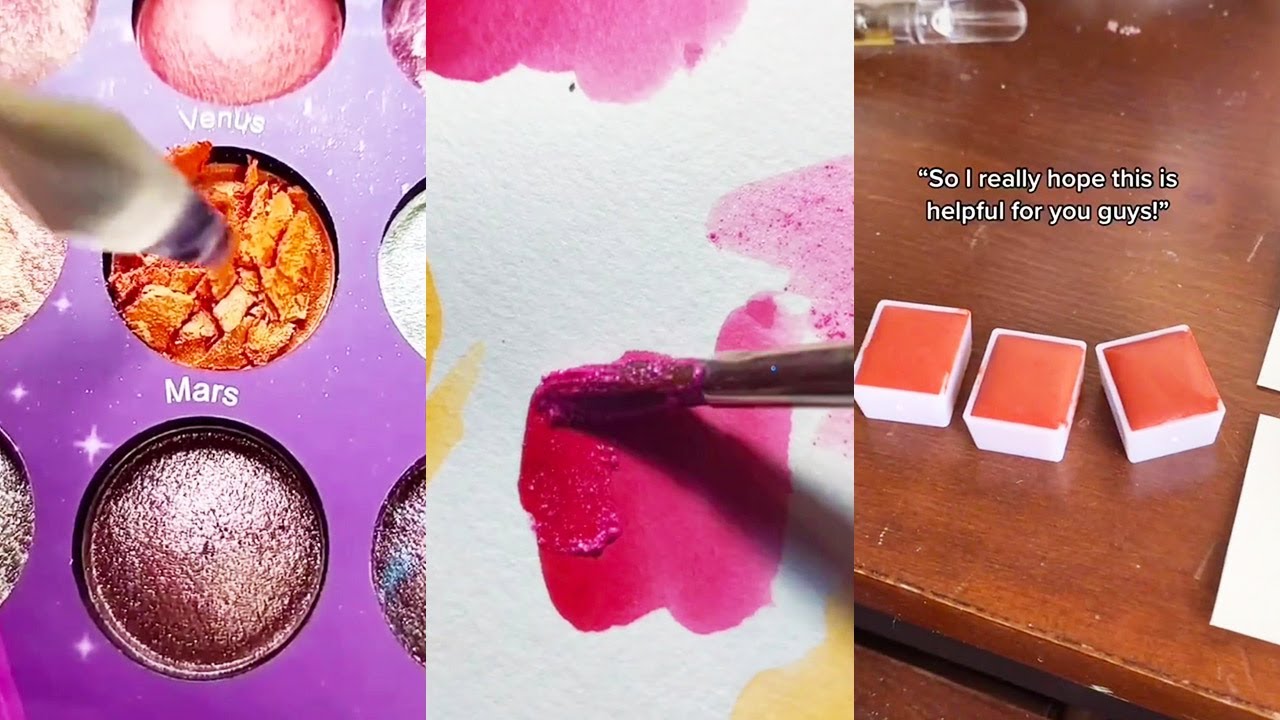 Eyeshadow to Watercolor Tiktok Compilation
