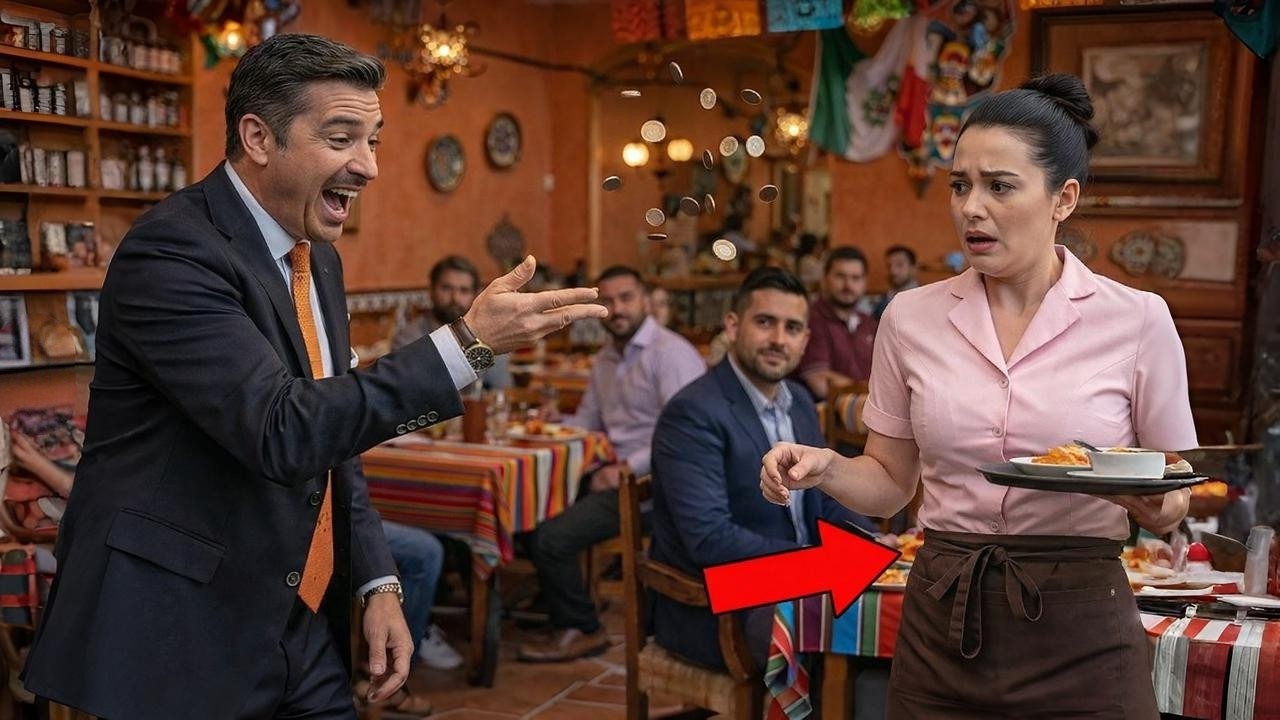 Millonario humilla a mesera pobre tirándole monedas — Se congela cuando ella dice UN NOMBRE