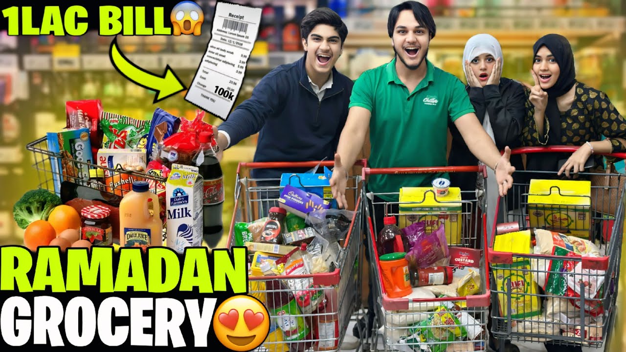 RAMZAN GROCERY // 1 LAKH KA BILL BANWA DIA // STORE PA QABZA KR LIA