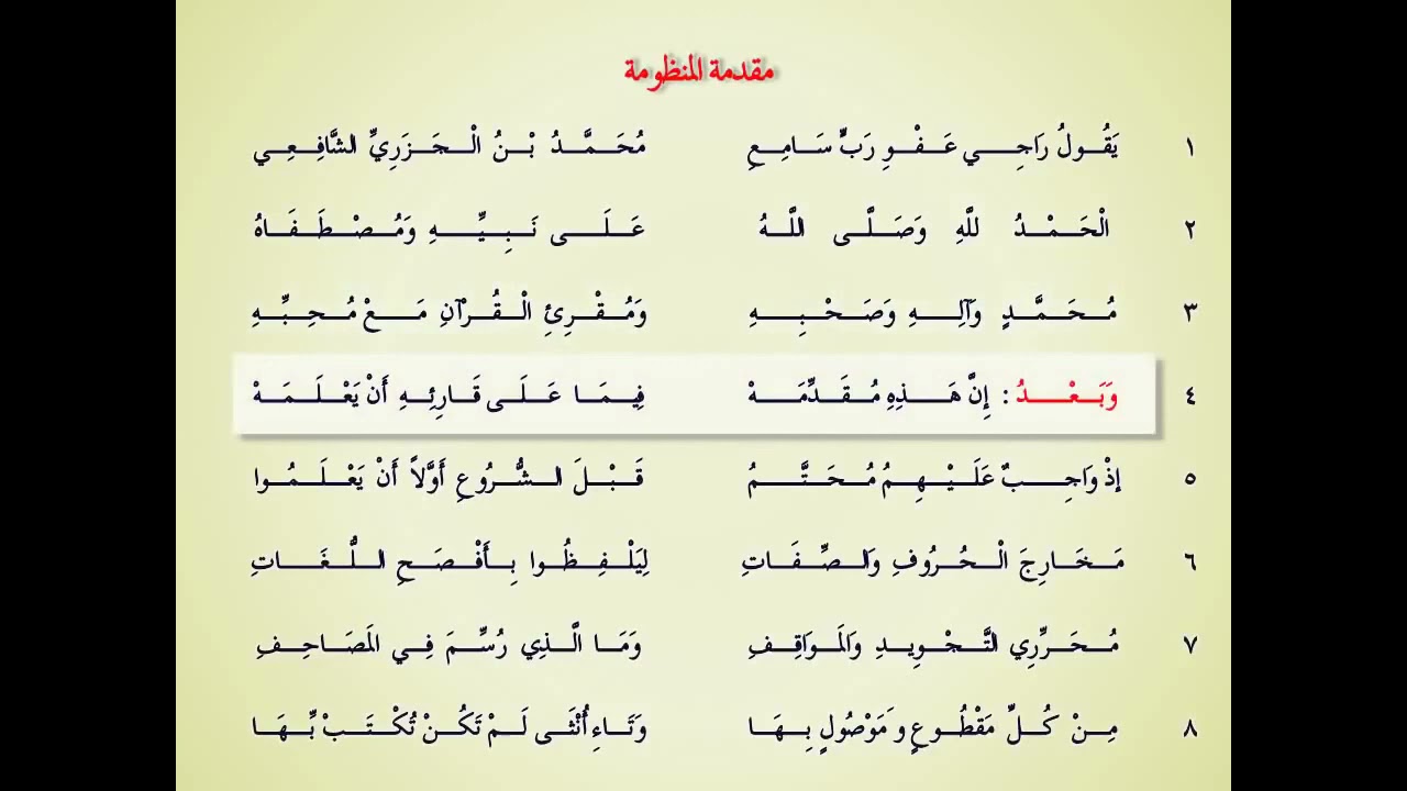 مقدمة متن الجزرية مكرر 3مرات بصوت سعد الغامدي