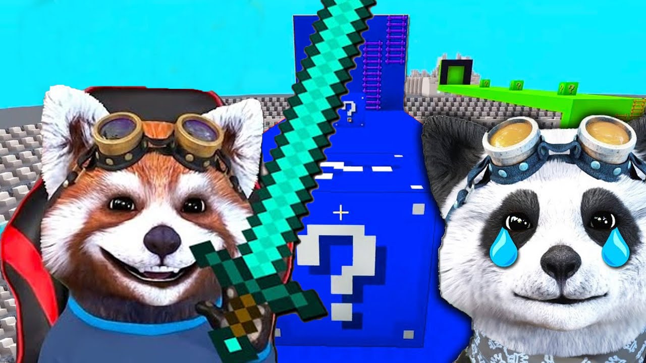 NOCIV VS URSUL PANDA pe LUCKY BLOCK RACE! Cine Castiga?!