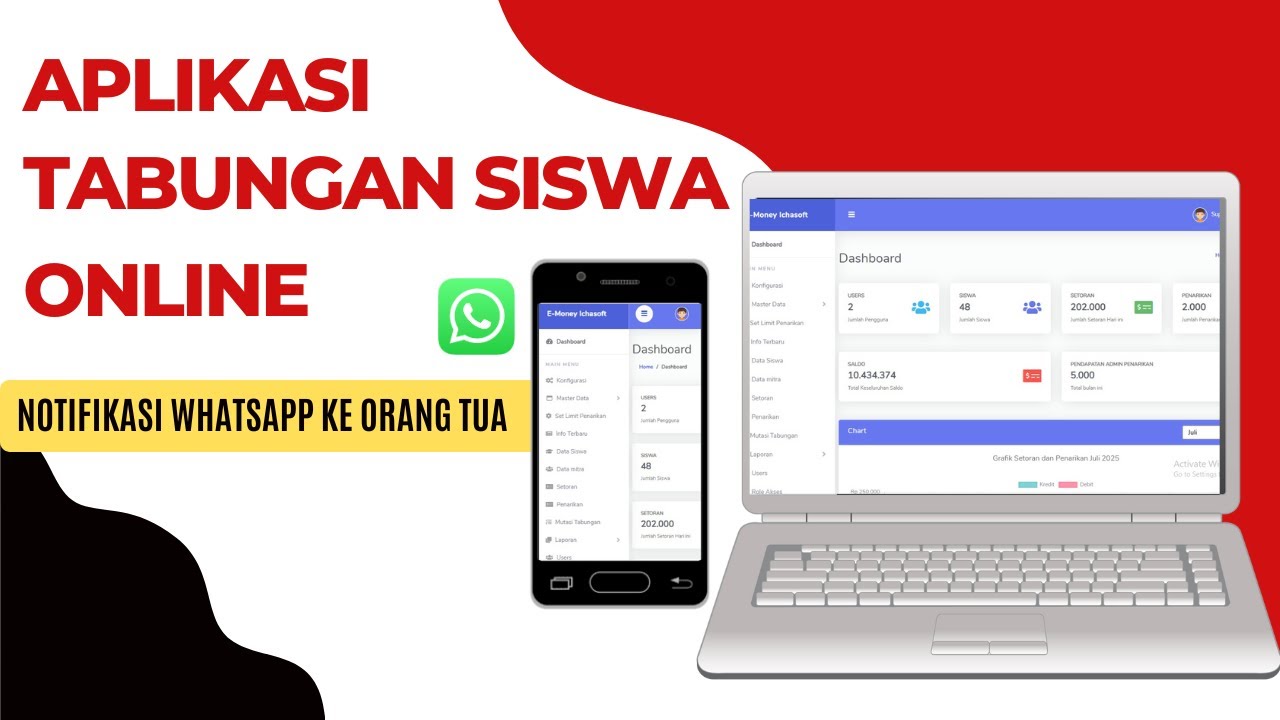 Aplikasi Tabungan Siswa Berbasis Web Online Orang Tua Bisa Lihat Saldo