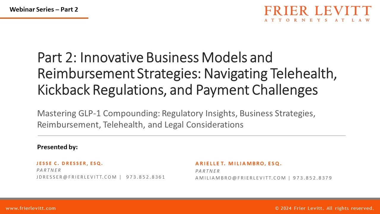 Mastering GLP-1 Compounding Series Part 2: Innovative Business Models and Reimbursement Strategies
