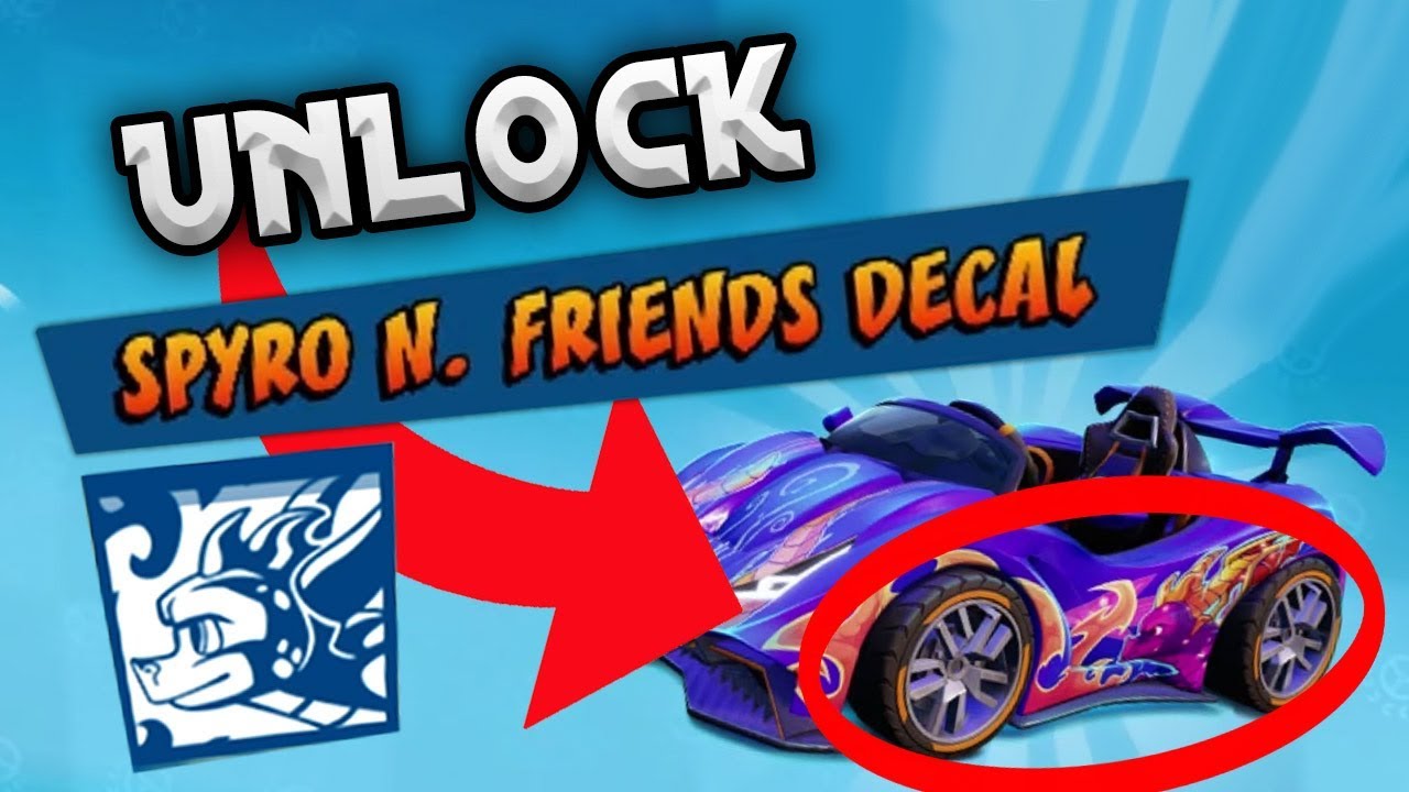 How to Unlock the Spyro & Friends Decal (Champion Kart) - Crash Team Racing Nitro Fueled