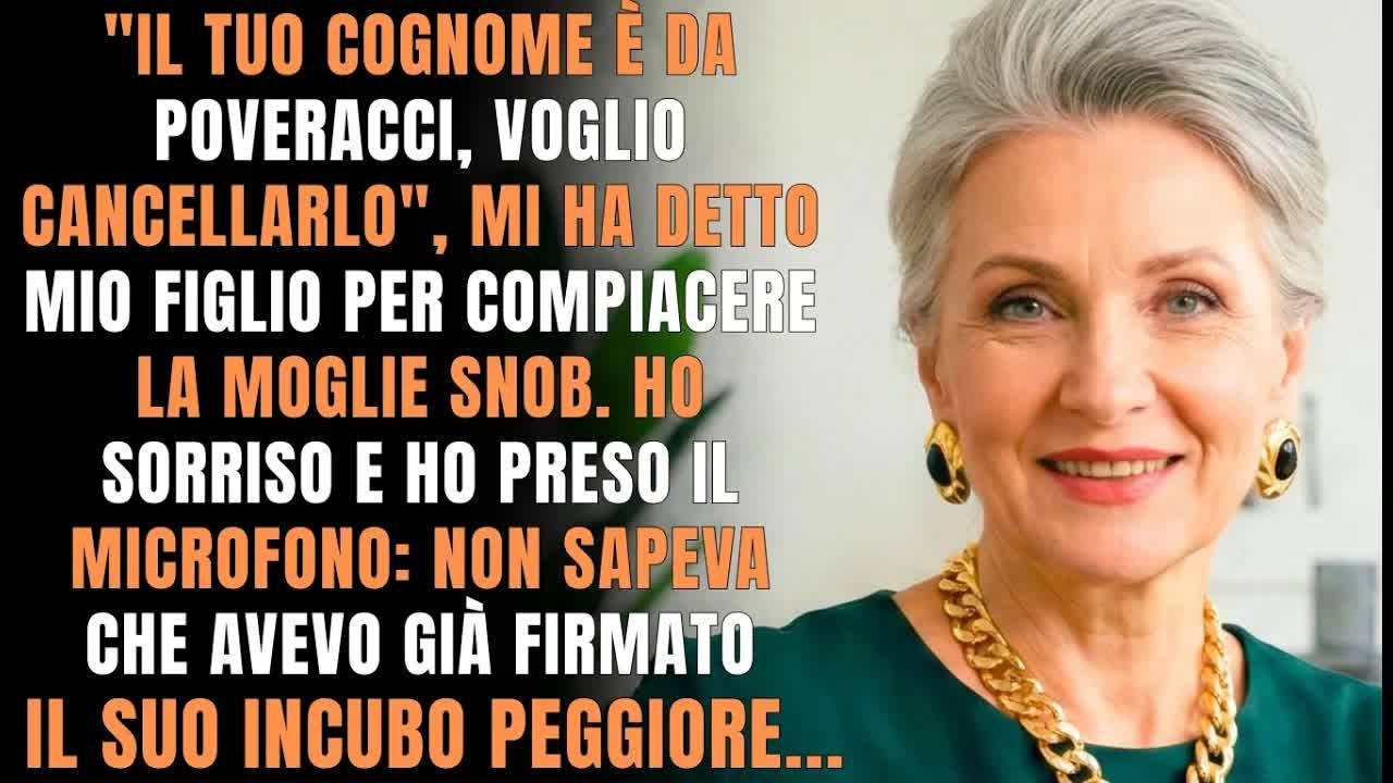 ＂Mi vergogno del tuo cognome＂ mi disse  Al suo matrimonio ho preso il microfono e gli ho tolto t