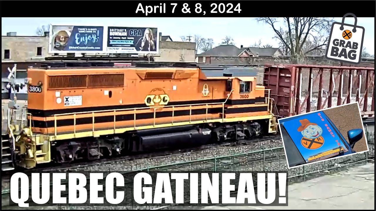 QUEBEC GATINEAU ENGINE AT ELKHART! DOUBLE EXECUTIVES, TOWBOAT QUINCY, PASSENGERS MISS STATION & MORE