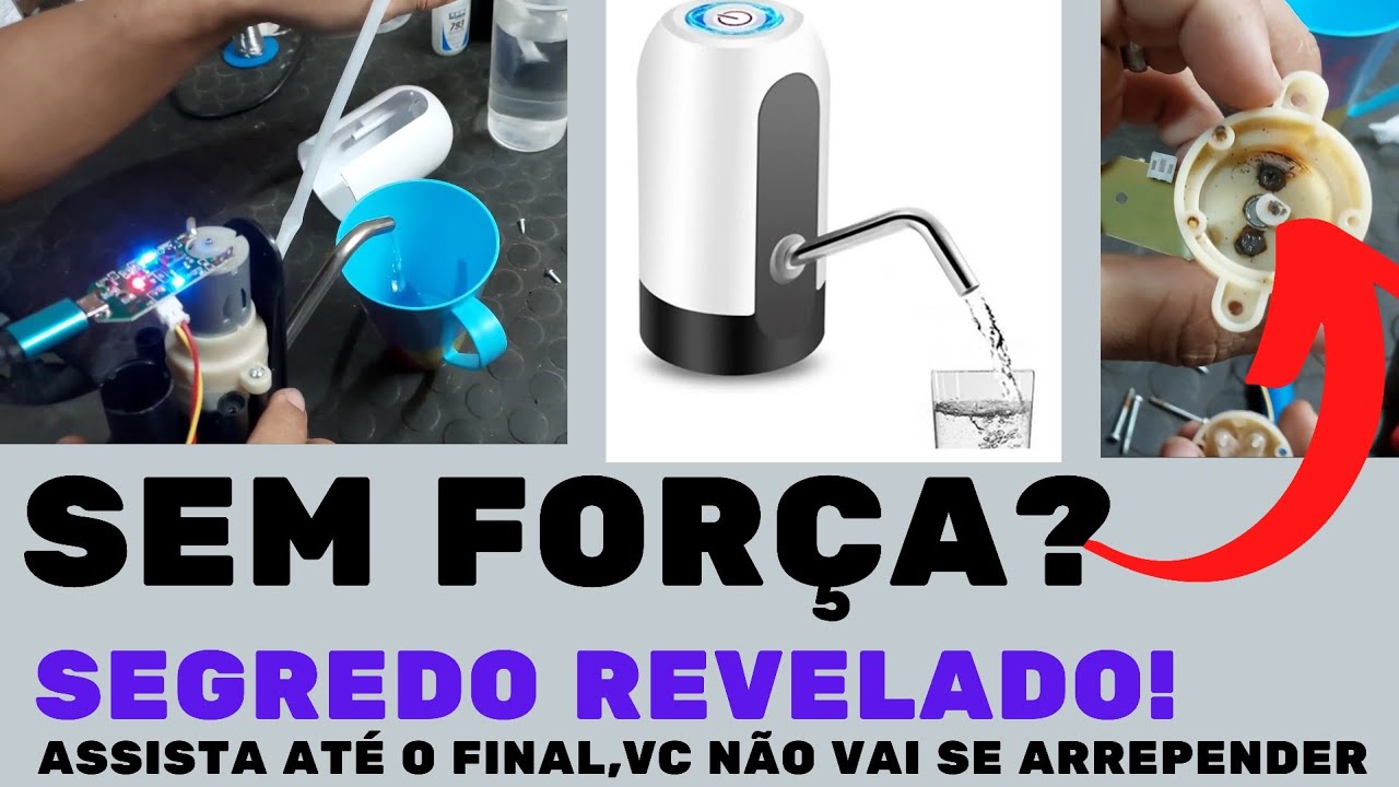 INCRÍVEL! Bomba Elétrica Dispenser Para Galão De Água. Jogando Pouca Água,Sem Força.