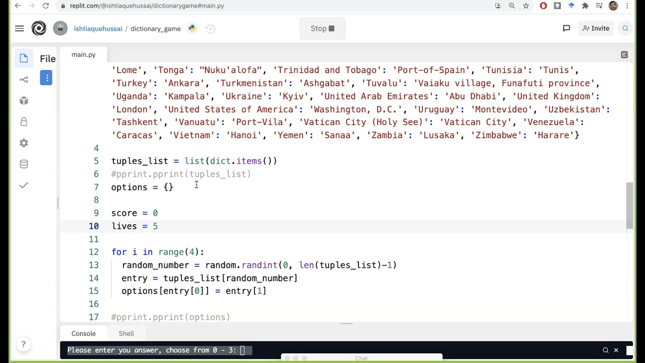 10. Python for Kids in Bangla: Improving the Dictionary Game | You have 5 lives to reach 20 points!