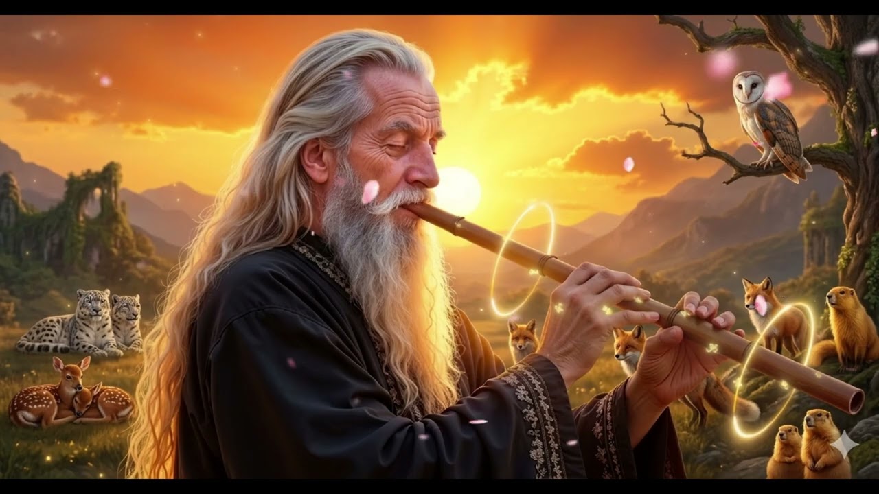 Meditation Flute, Healing Stress, Feeling Good, Tibetan Healing Flute..